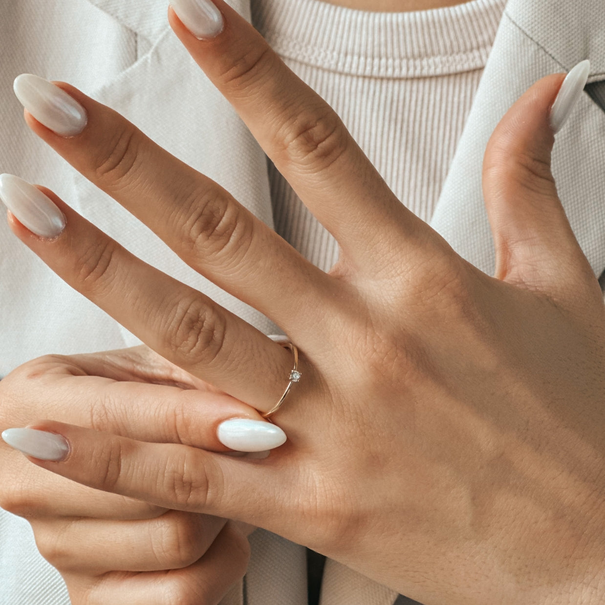 Inel din aur Timeless - Diamant 0.05 CT - Indira