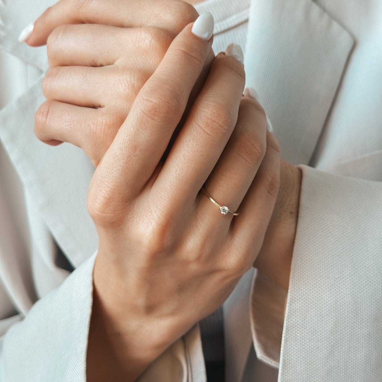 Bague en or Timeless - Diamant 0,1 CT - Indira