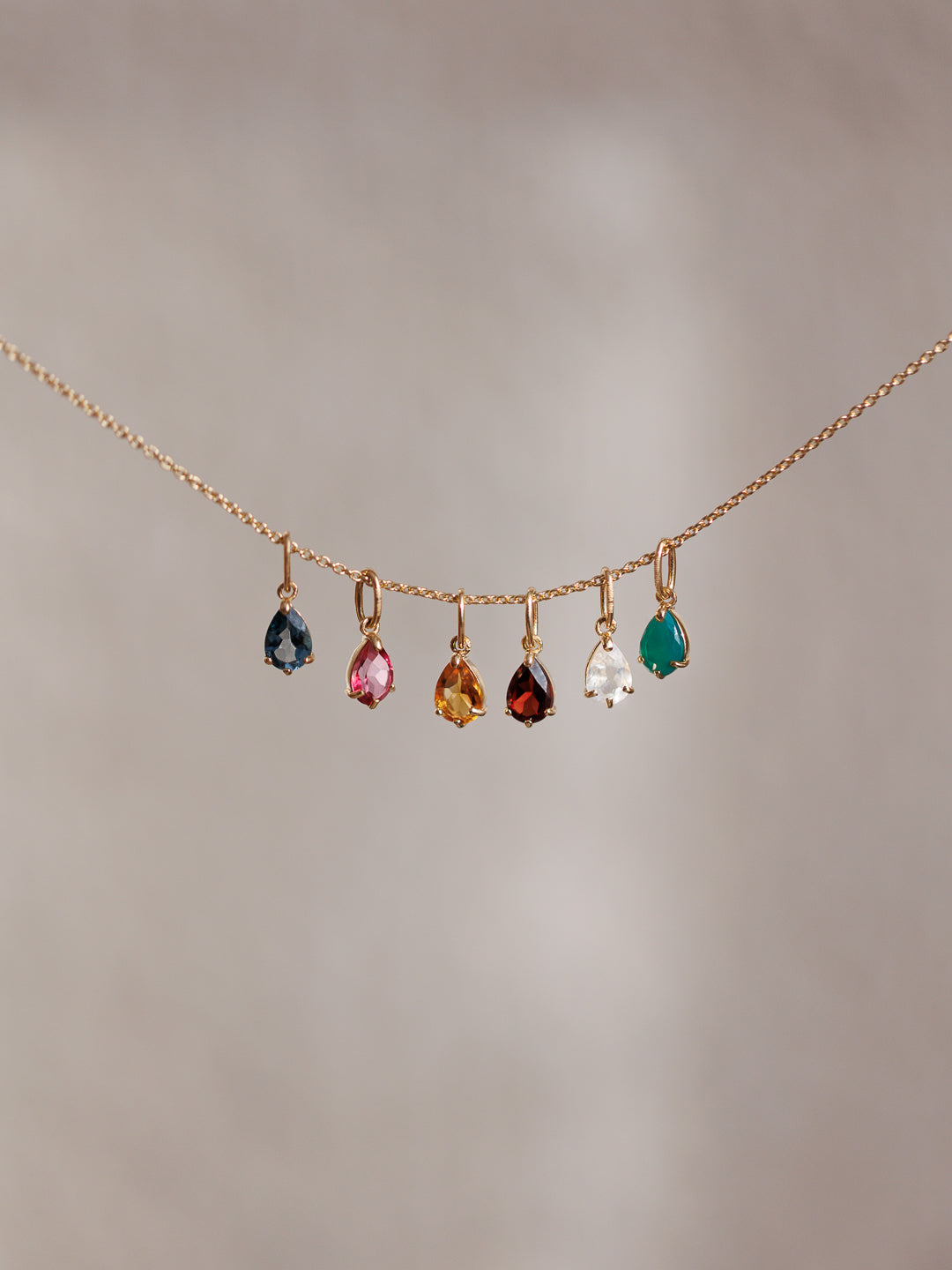 Pendentif en or Pierre de naissance Septembre - Saphir