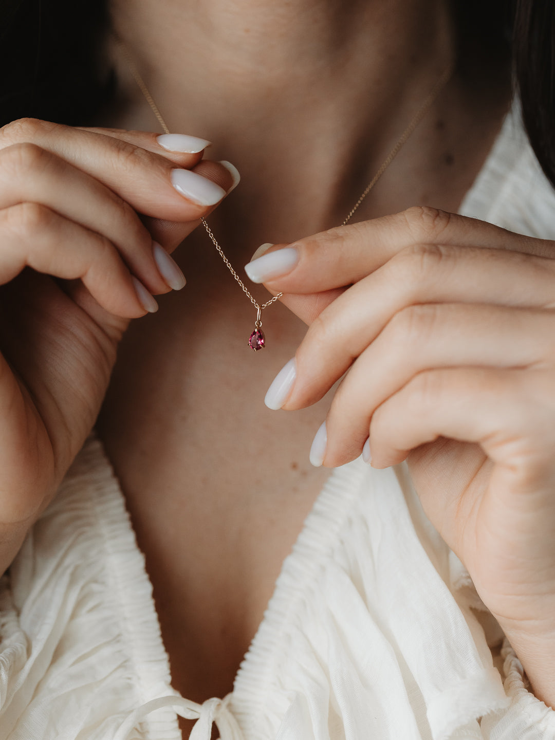 Pandantiv din aur Birthstone November - Citrin