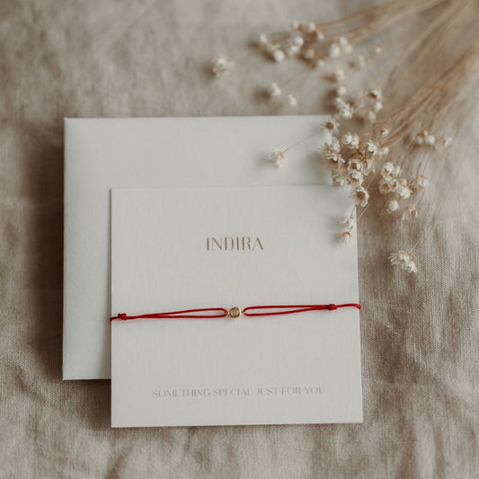 Brățară șnur din argint Birthstone Golden June - Piatra Lunii - Indira