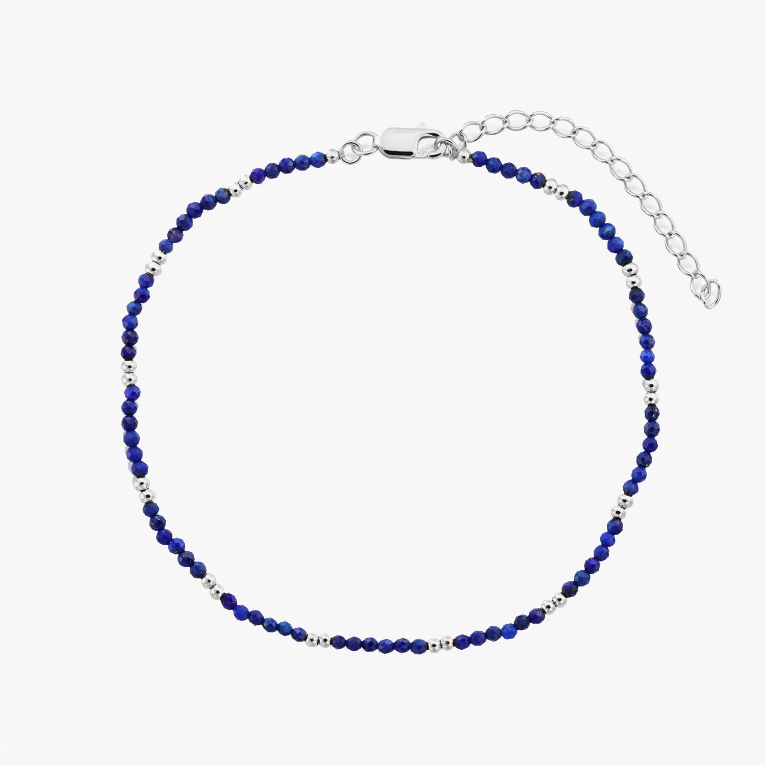 Chaîne de cheville en argent SummerScape – Lapis - Indira