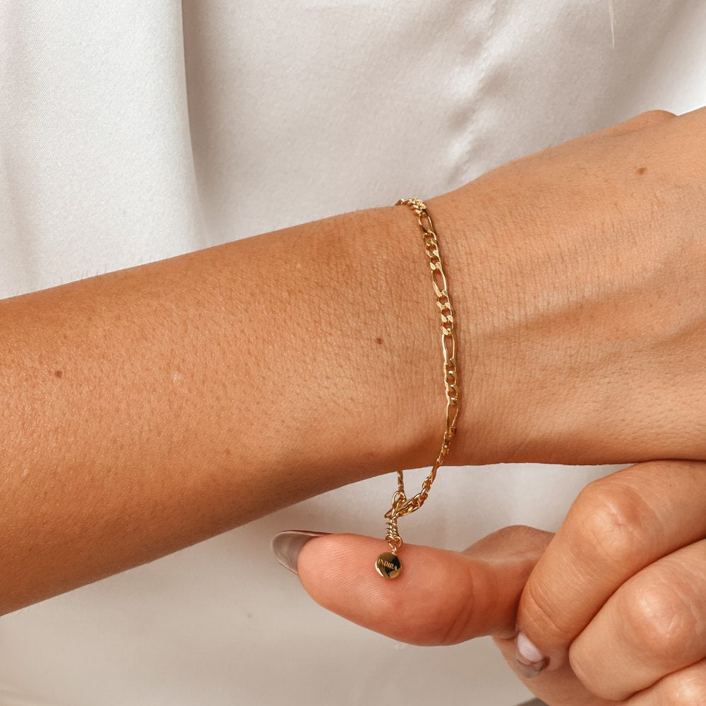 Bracelet en argent Golden Figaro - Indira