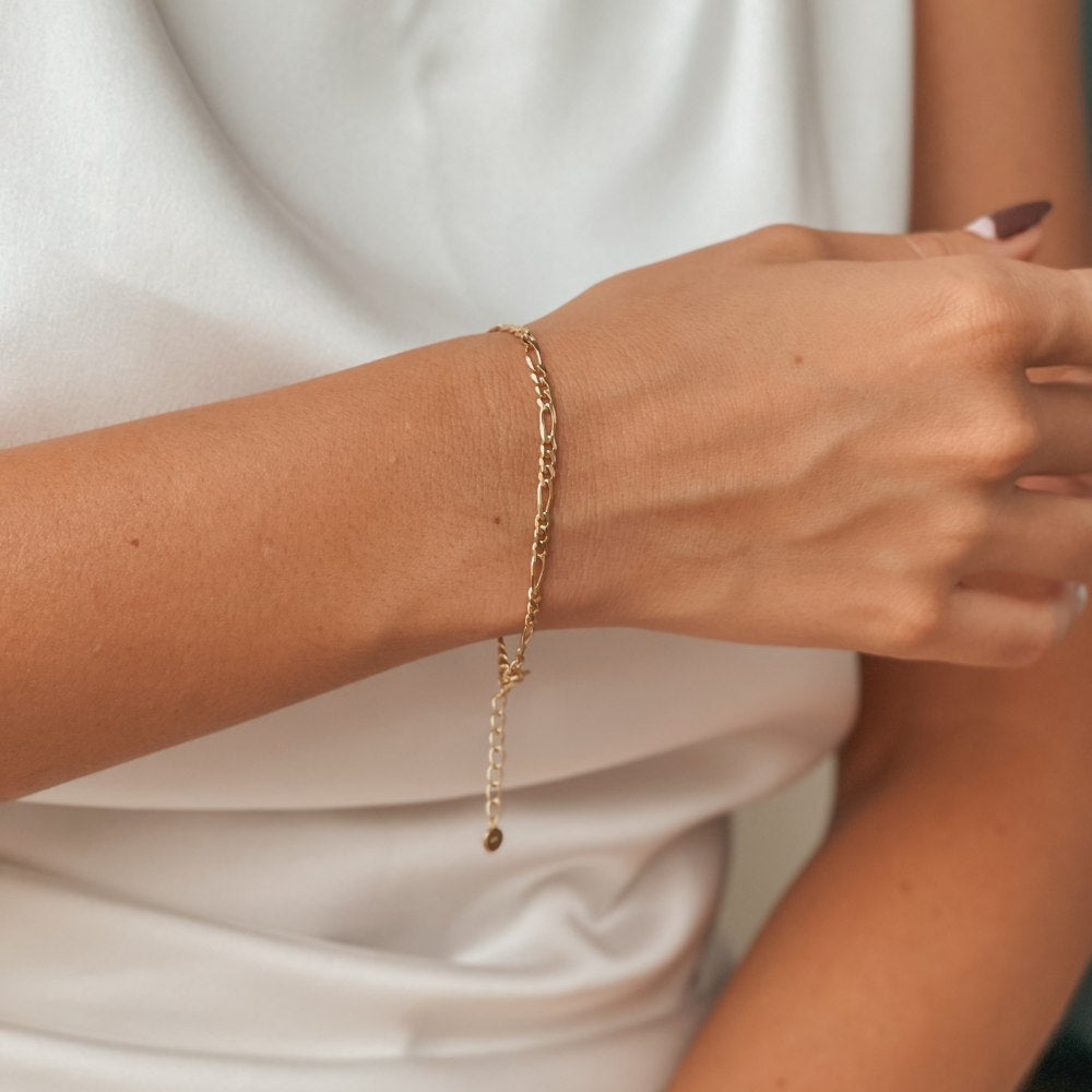 Bracelet en argent Golden Figaro - Indira