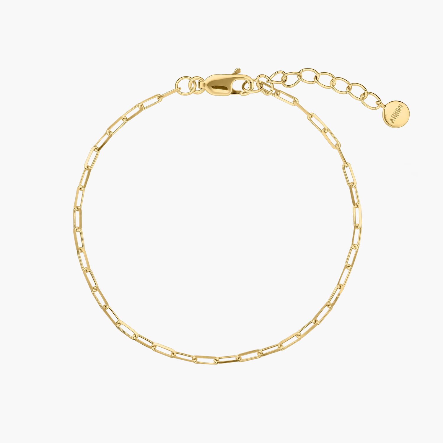 Bracelet en argent Golden Paperclip - Indira