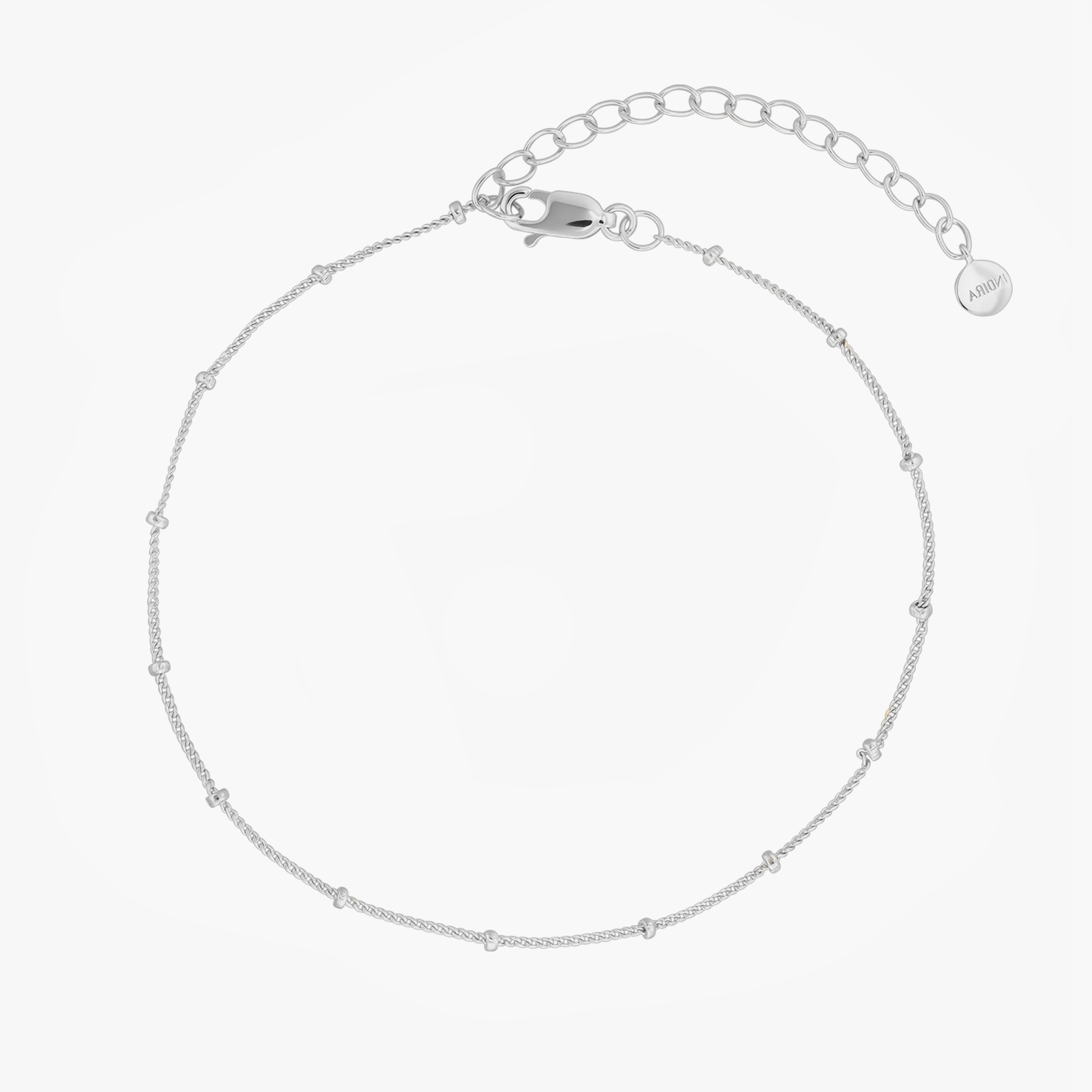 Chaîne de cheville en argent Beaded - Indira