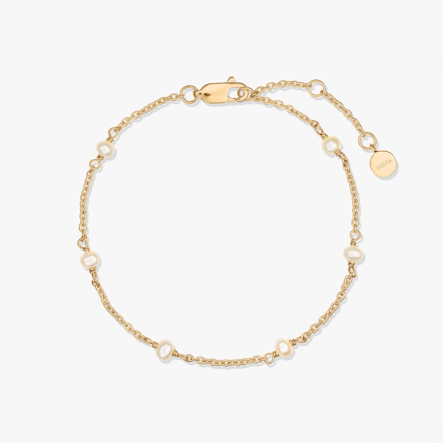 Bracelet en Argent avec Perles d'Or - Perles Naturelles