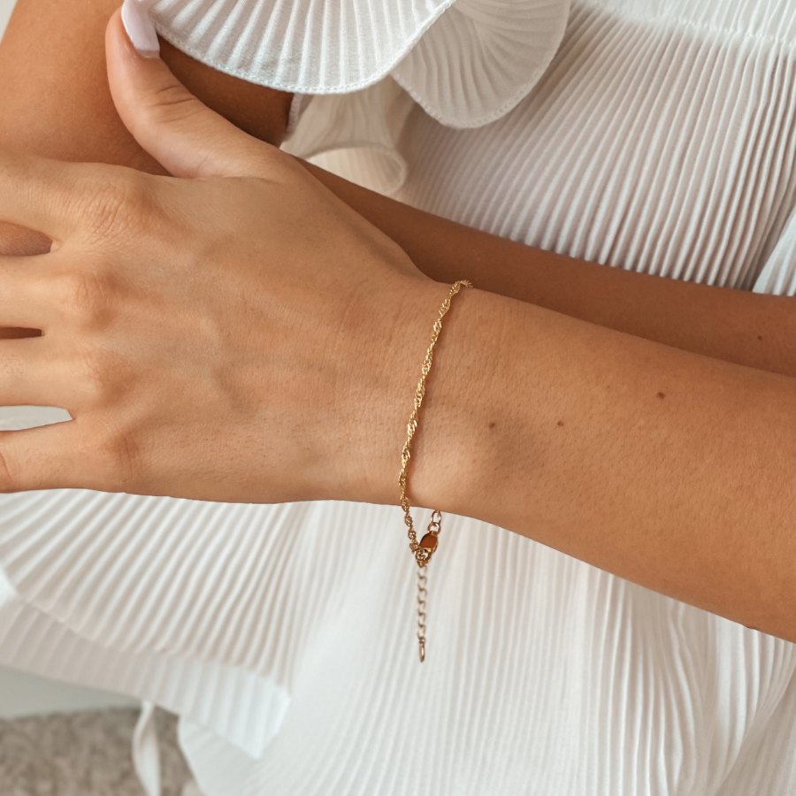 Bracelet en argent Golden Singapore - Indira