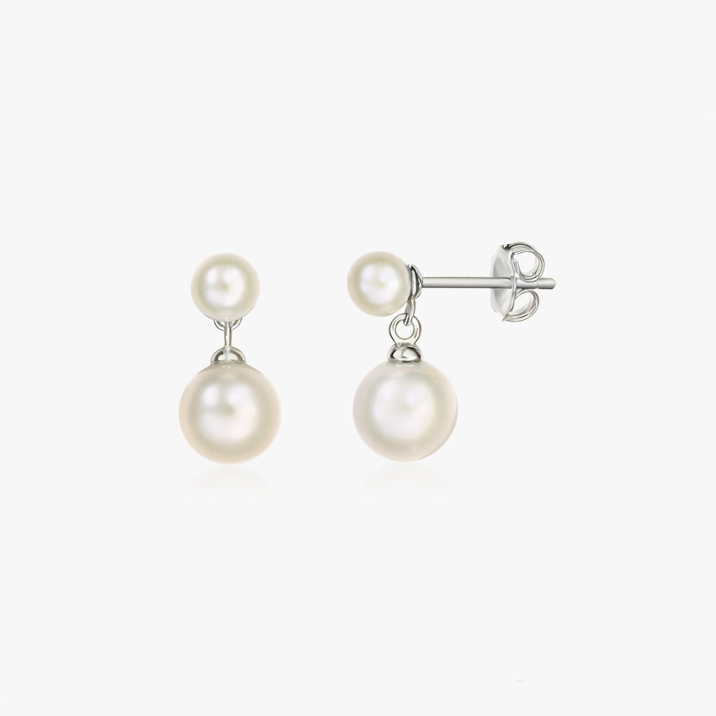 Boucles d'oreilles Elara en argent - Perles naturelles