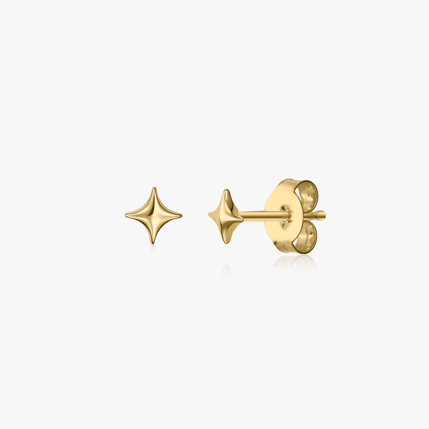 Boucles d'oreilles en argent Golden Cosmic Star - Indira