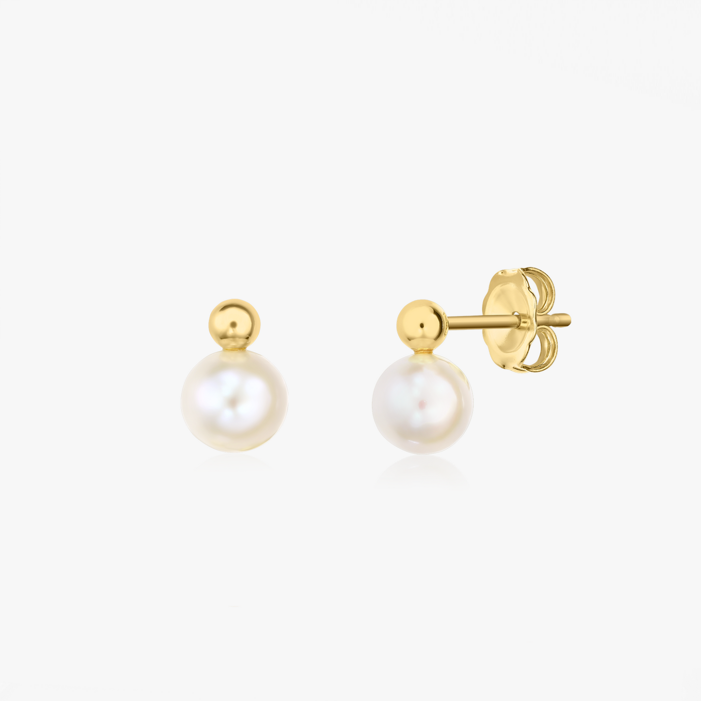 Boucles d'oreilles en argent Golden Avery - Perle Naturelle - Indira