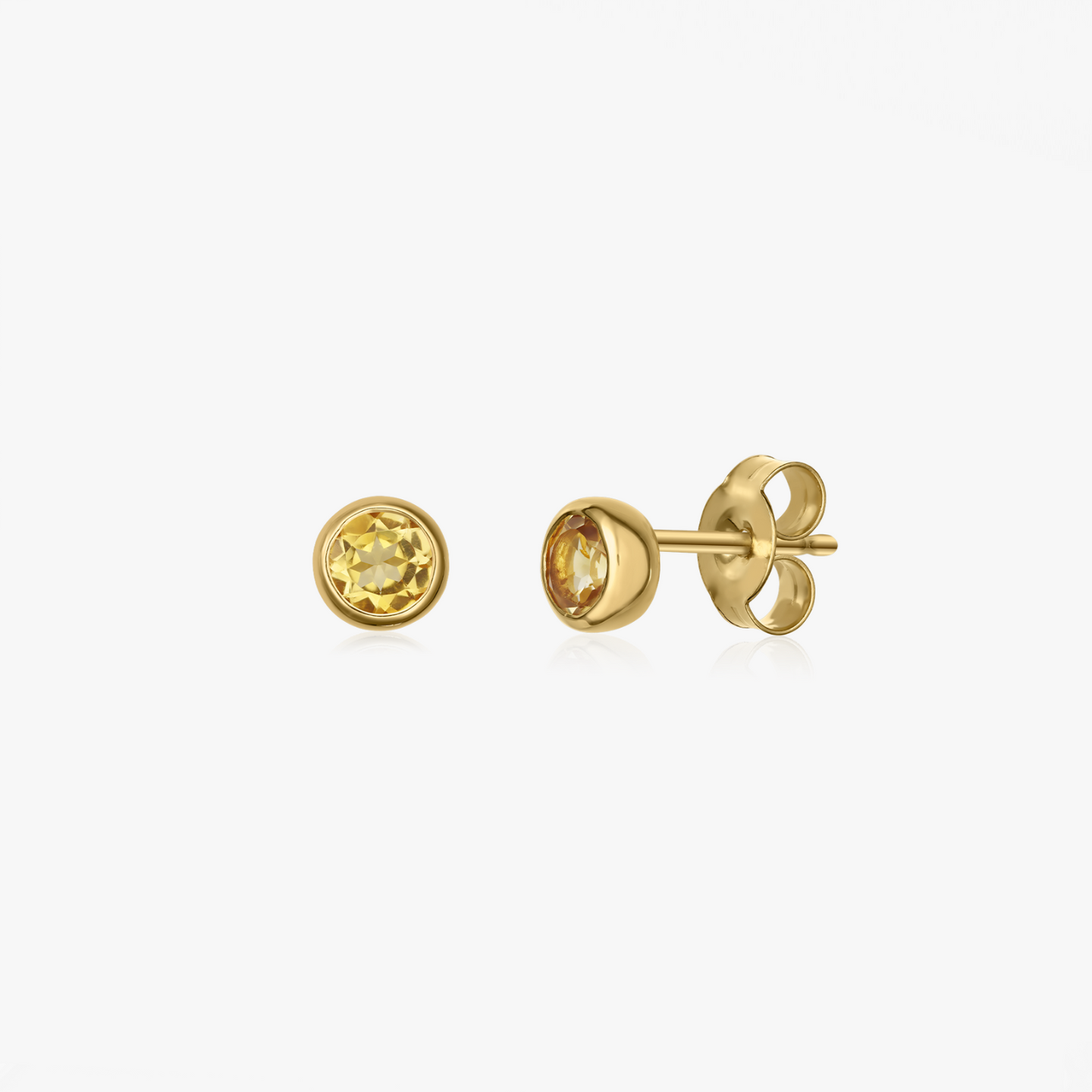 Boucles d'oreilles en argent Birthstone Golden November - Citrine - Indira