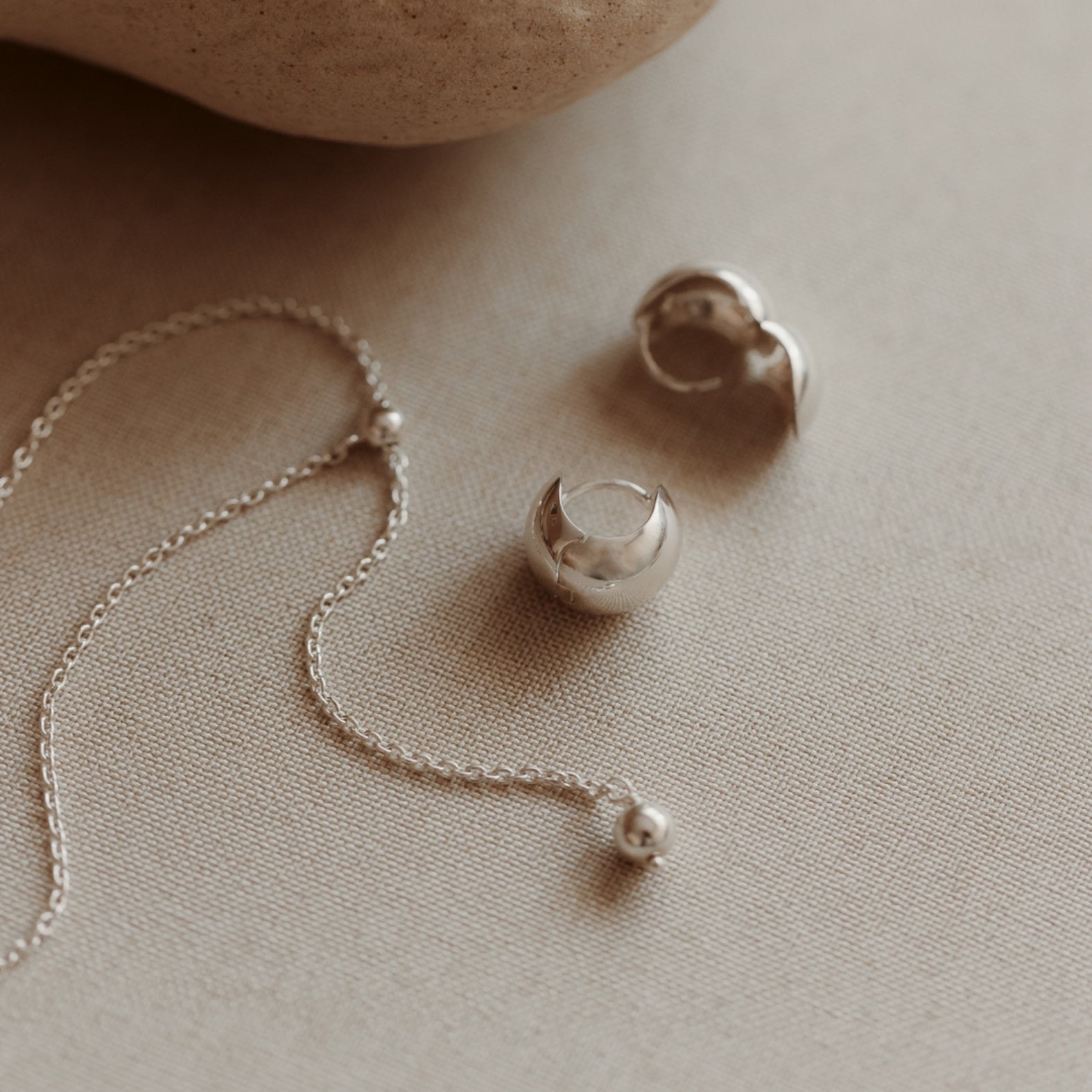 Cercei din argint Circle - Zirconiu - Indira