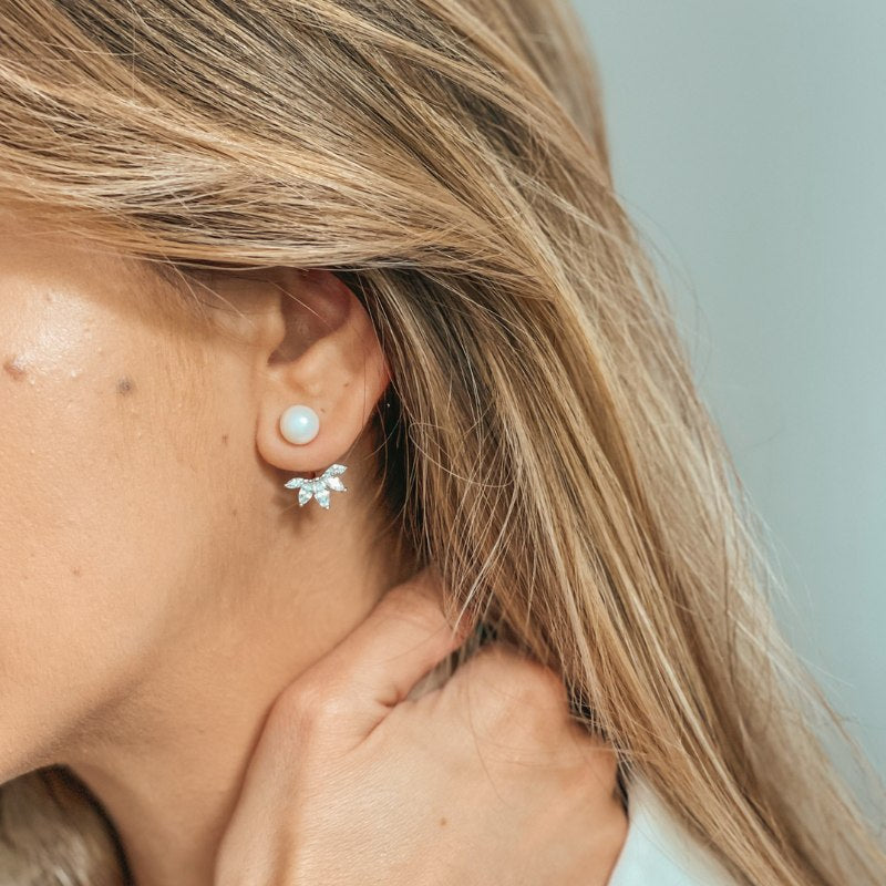 Boucles d'oreilles en argent Day to Night - Perles naturelles - Indira