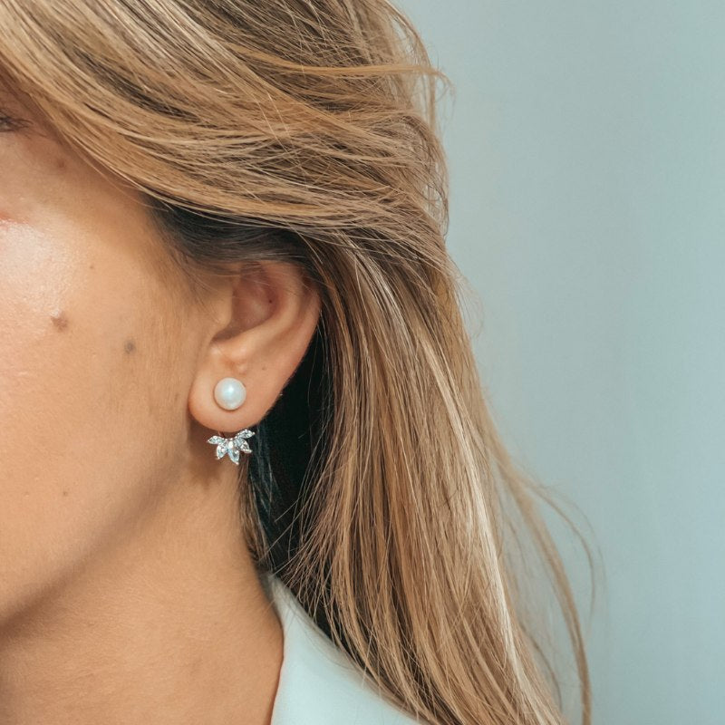 Boucles d'oreilles en argent Day to Night - Perles Naturelles - Indira