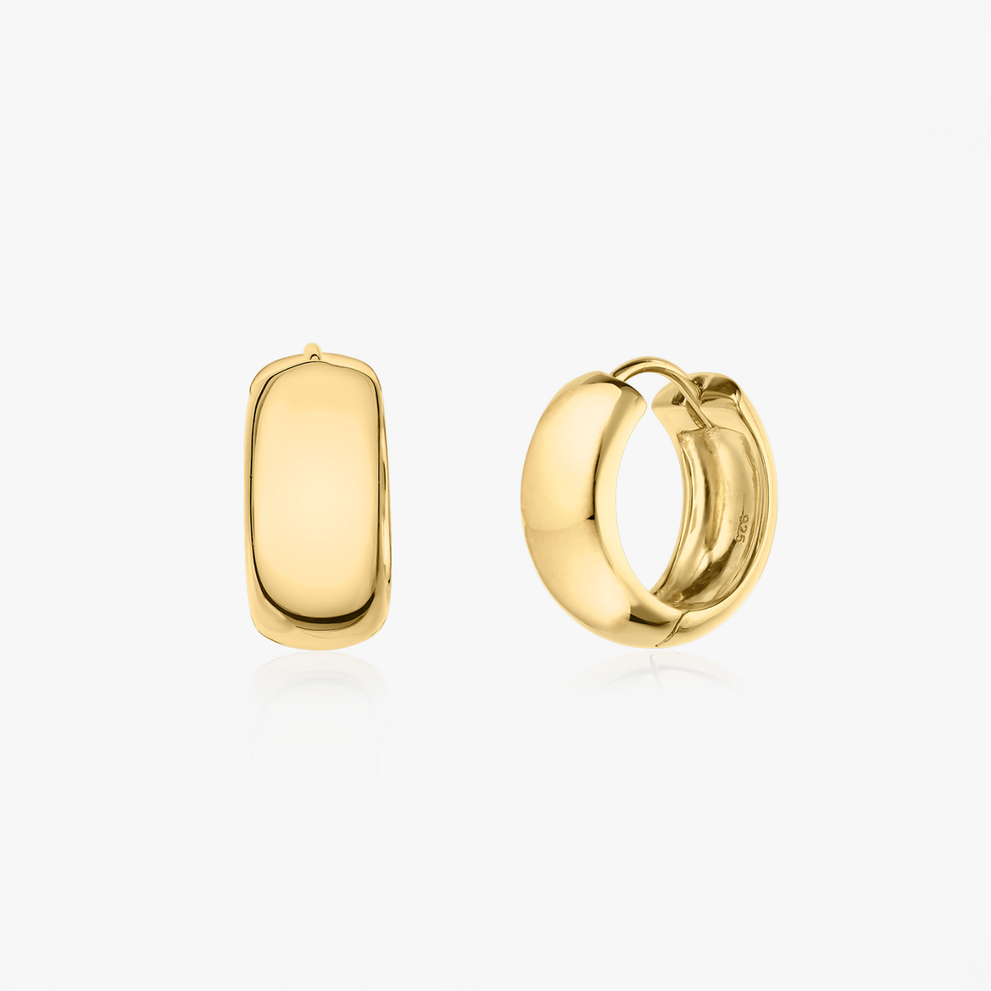 Boucles d'oreilles en argent Golden Bold Maxi Hoops - Indira