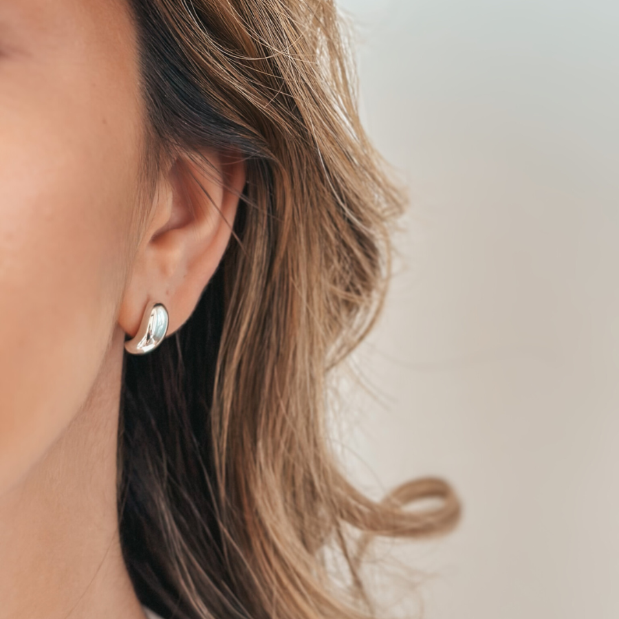 Boucles d'oreilles en argent Half Dome - Indira