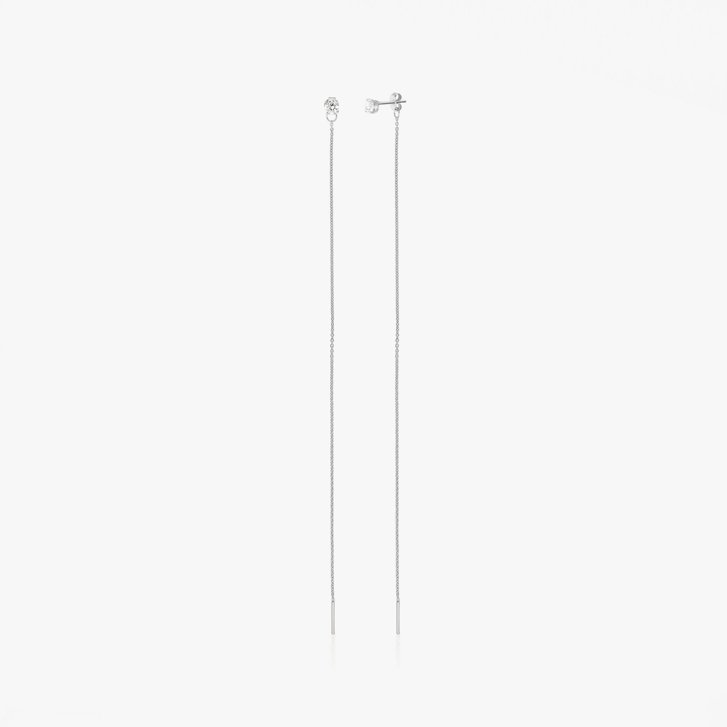 Boucles d'oreilles en argent avec Zircon cubique blanc Sadie - Indira