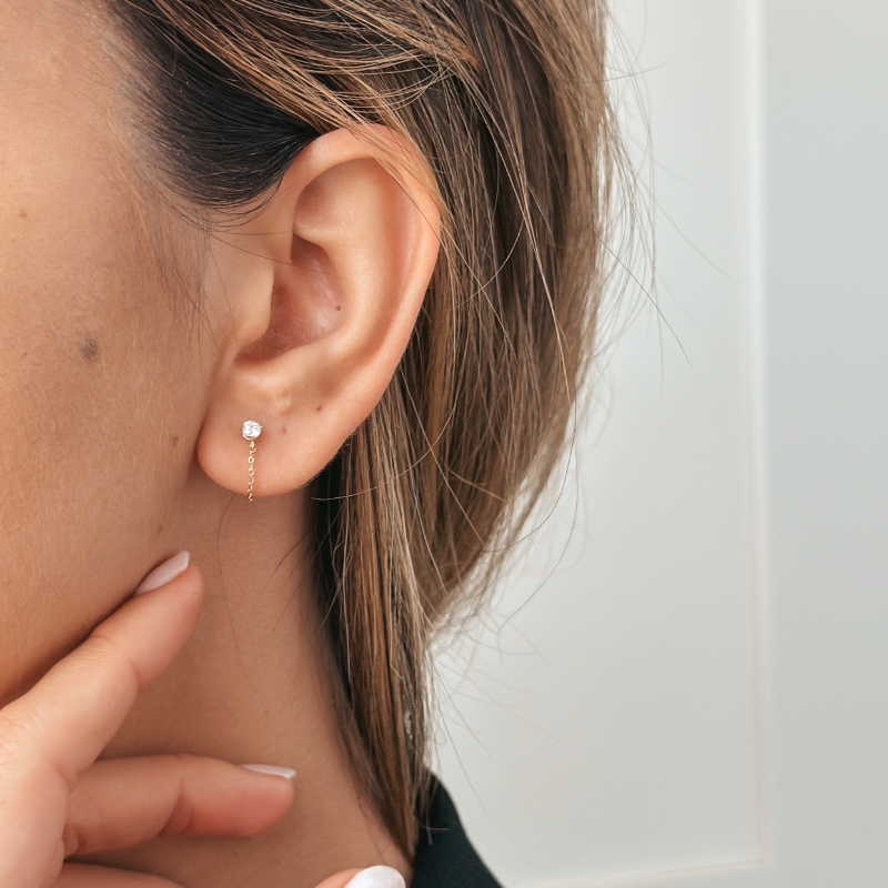 Boucles d'oreilles en or Emma - Zirconium - Indira