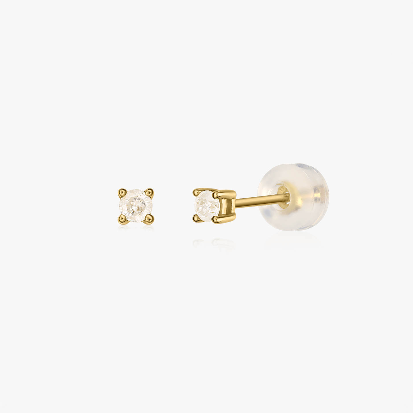 Boucles d'oreilles en or My First Diamond Golden - Diamants - Indira