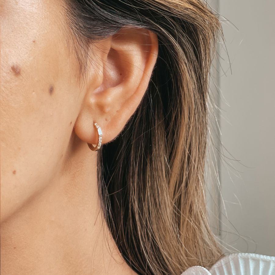 Cercei din aur Yoki - Zirconiu - Indira