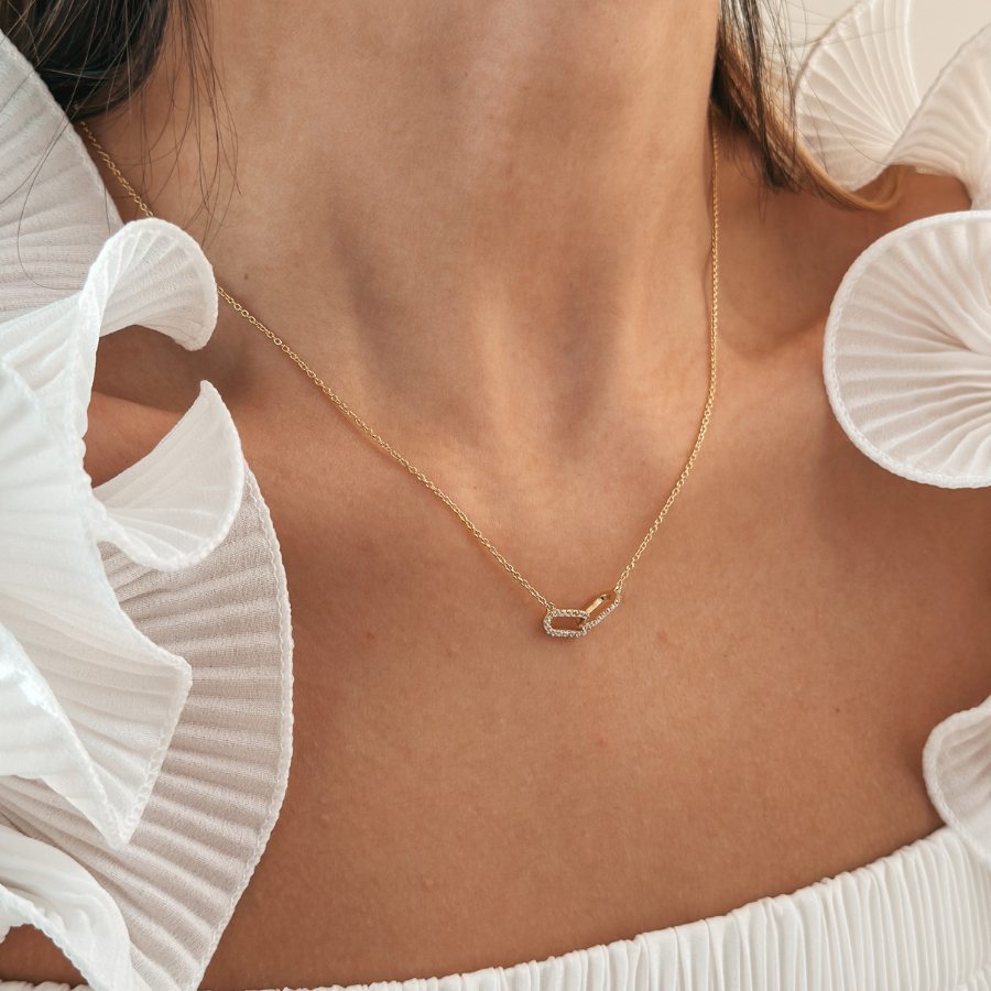 Collier en argent Golden Jessica - Zirconium - Indira