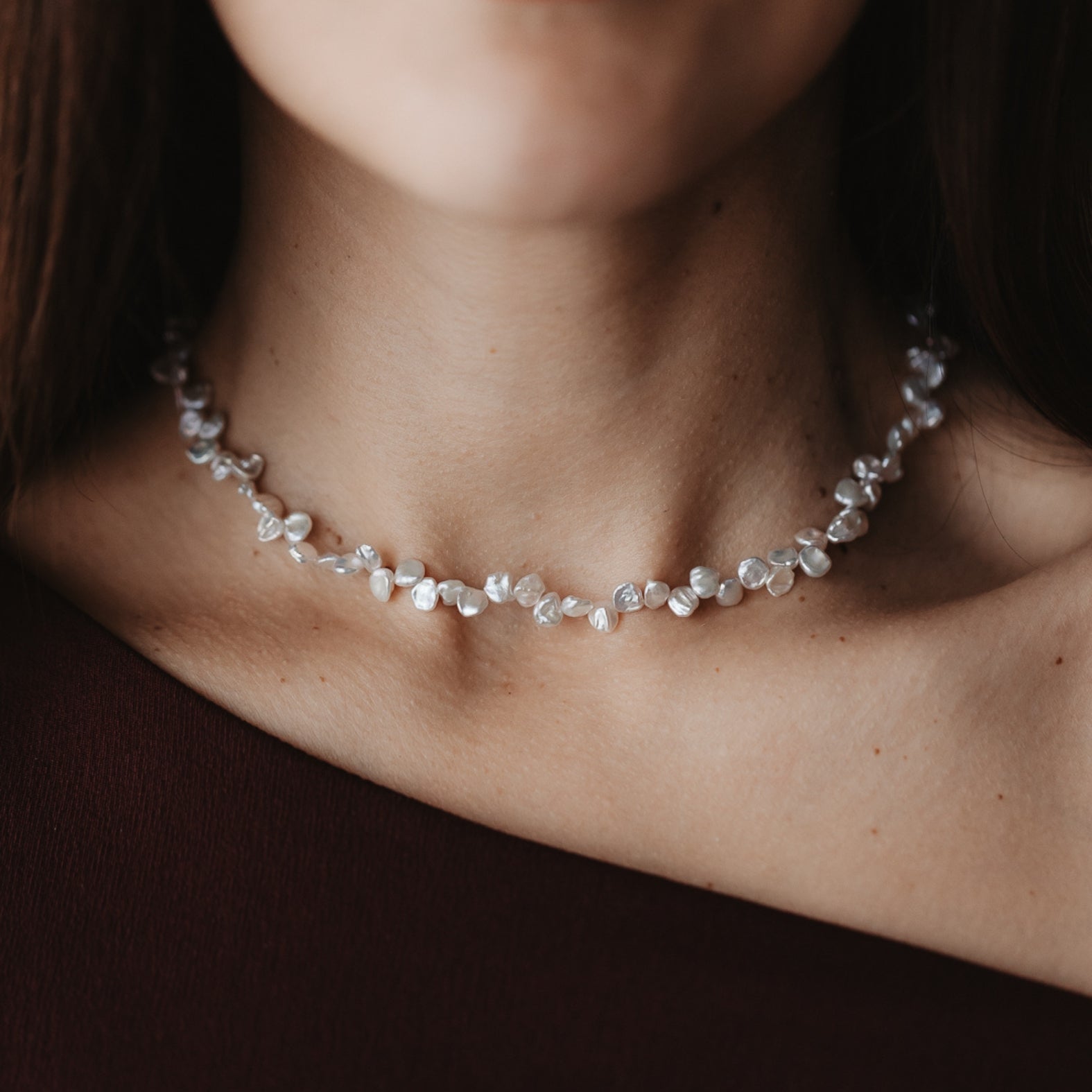 Collier en argent Golden Brielle - Perles naturelles - Indira