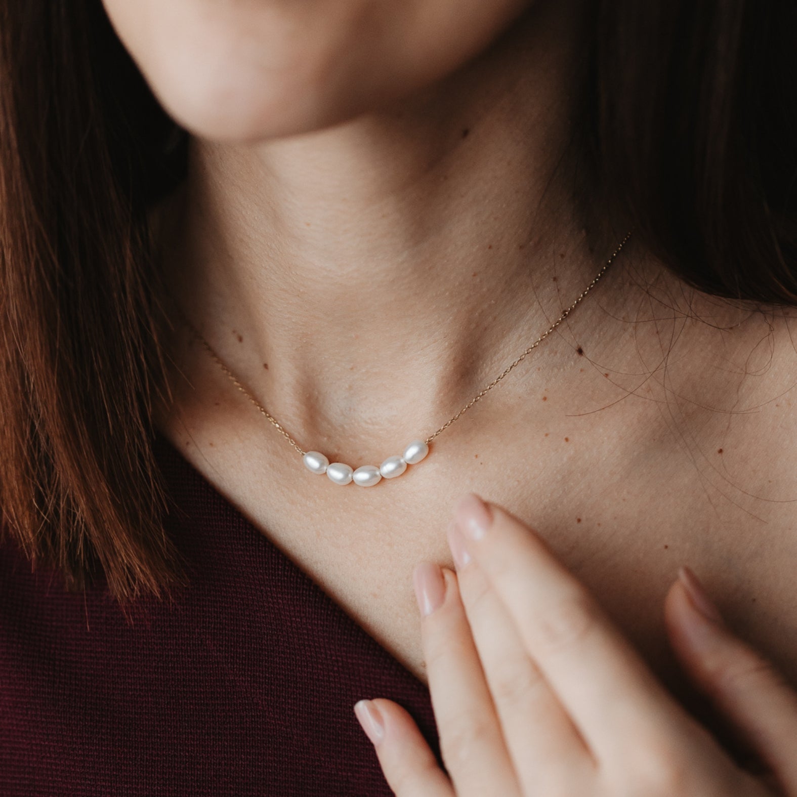 Collier en argent Golden Maia - Perles Naturelles - Indira