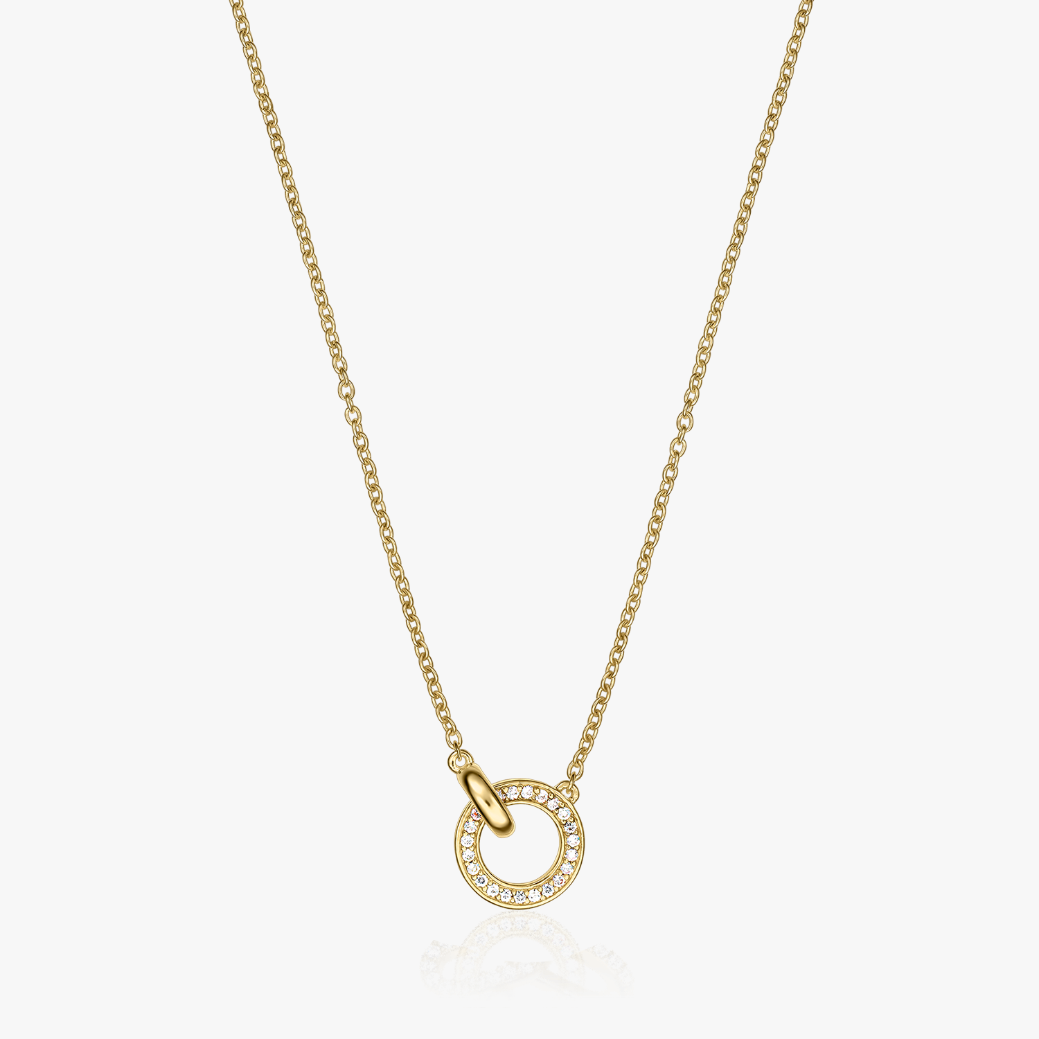 Collier en argent Golden Linked - Indira