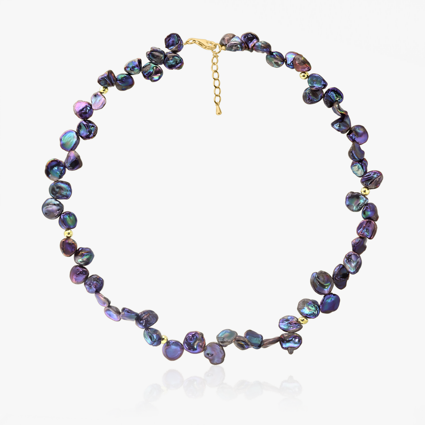 Collier en or Golden Lulu - Perles Keshi Noires - Indira