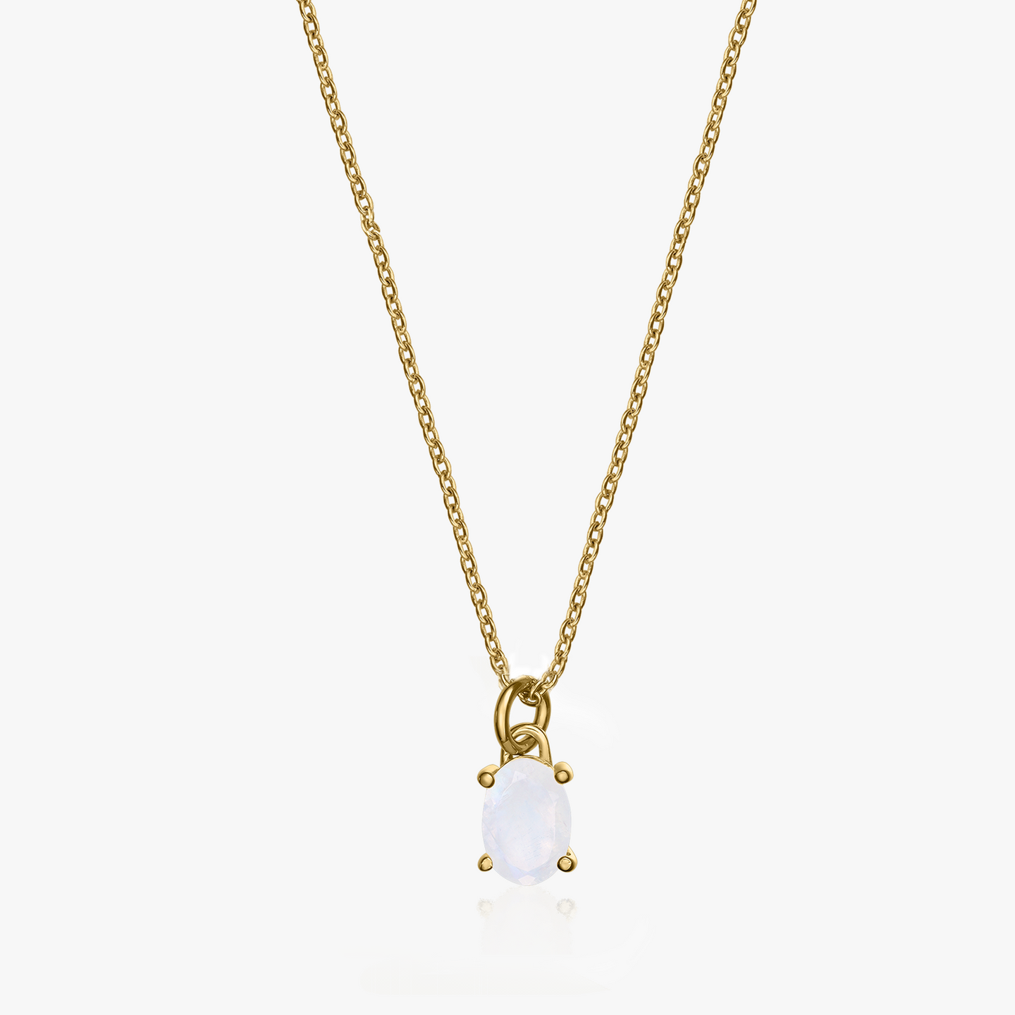 Collier en argent Golden Reina - Pierre de lune - Indira