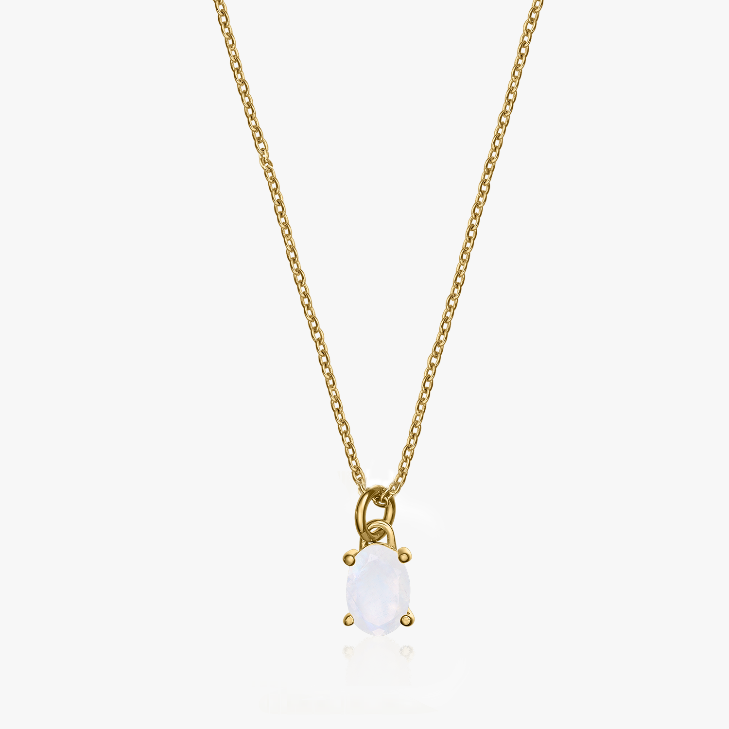 Collier en argent Golden Reina - Pierre de lune - Indira
