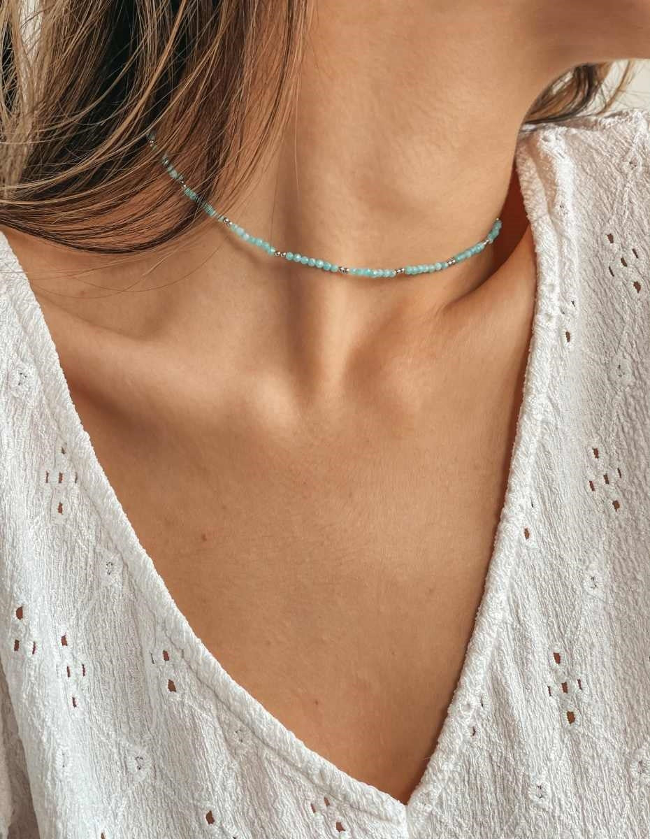 Collier en argent SummerScape - Amazonite - Indira
