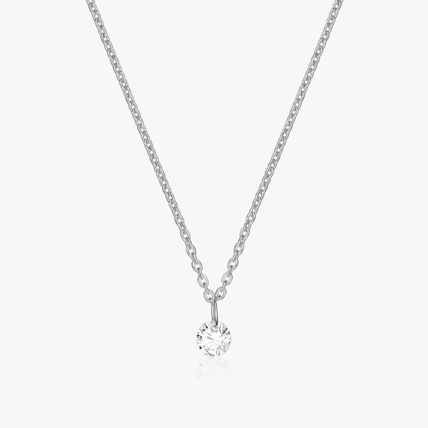 Collier en argent Solitaire - Zirconium - Indira