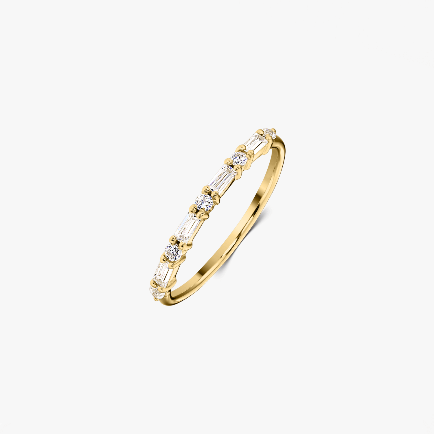 Bague en argent Golden Baguette - Zirconium - Indira