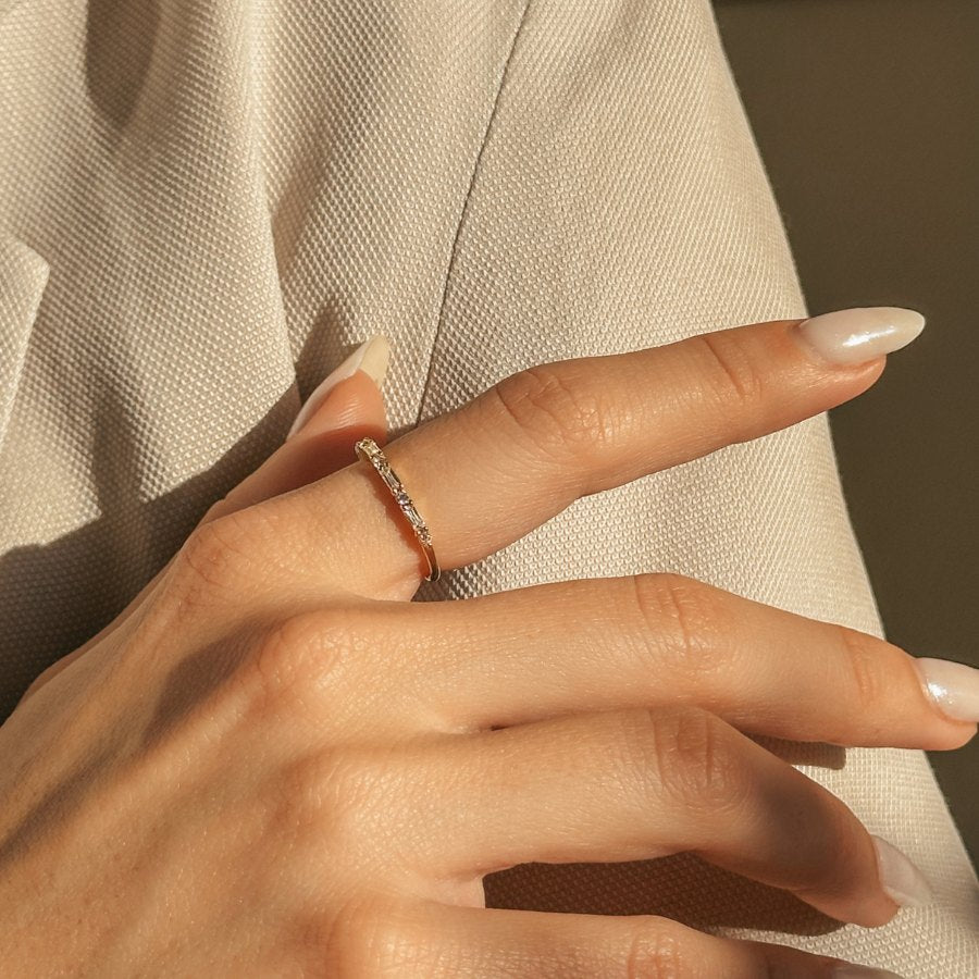 Bague en argent Baguette - Zirconium - Indira