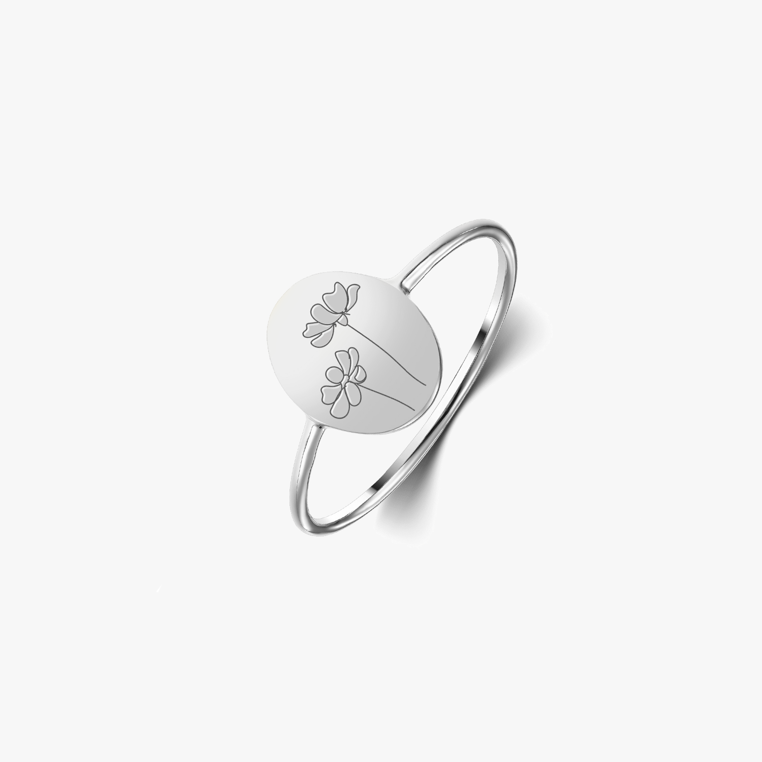 Bague en argent Birth Flower - Cosmos - Indira