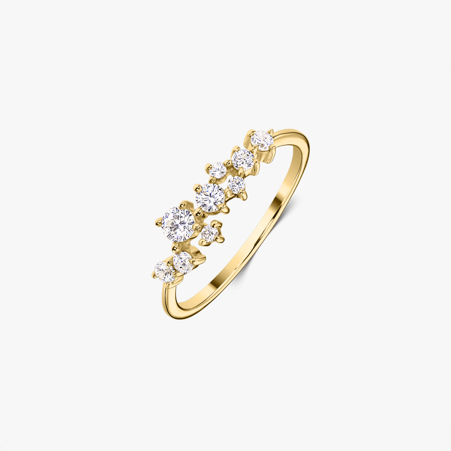 Bague en argent Golden Galaxy - Zirconium - Indira