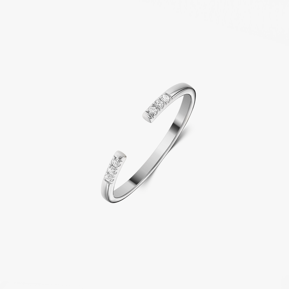 Bague en argent Open Ring - Zircone