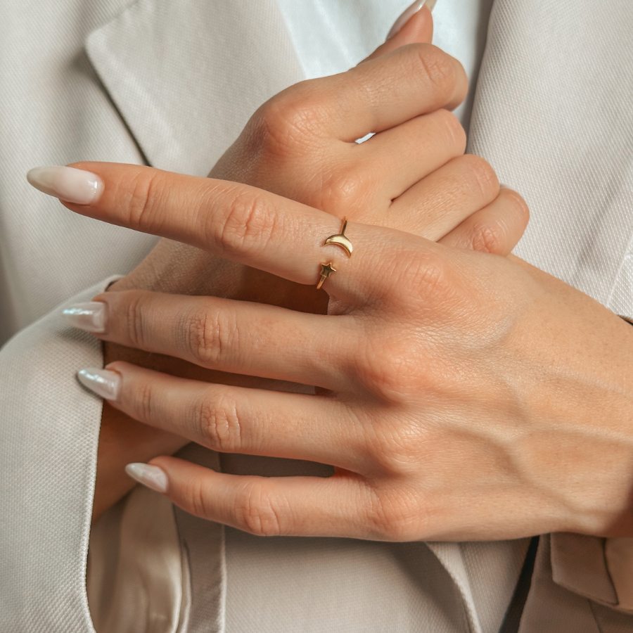 Bague en argent Golden Starry - Indira