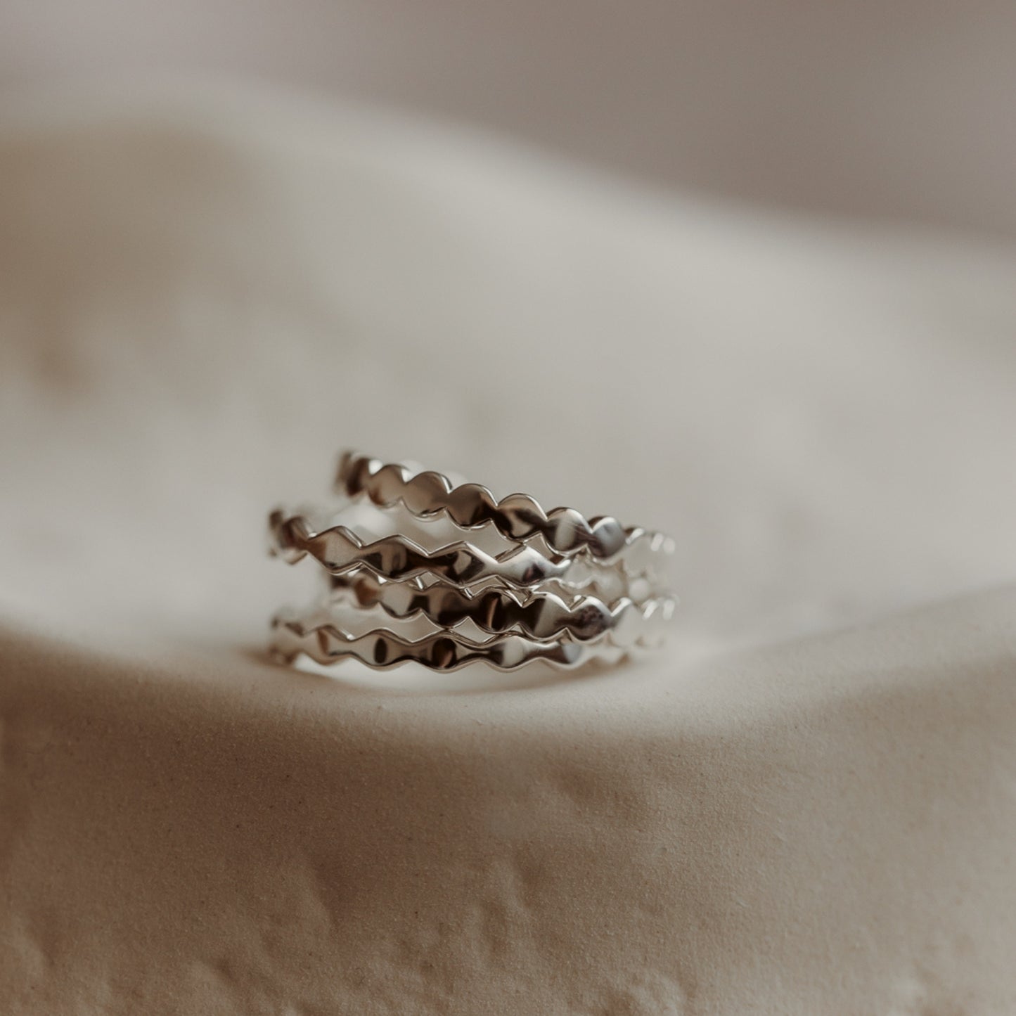 Inel din argint Sculpture - Indira