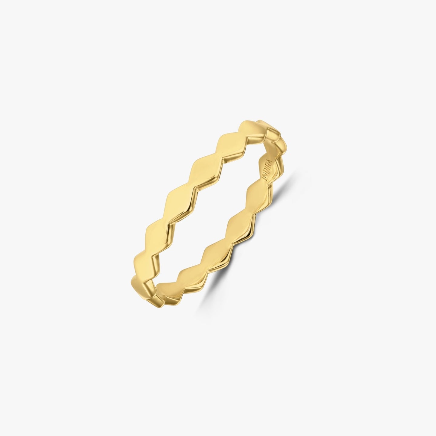 Bague en argent plaqué or Sculpture - Indira
