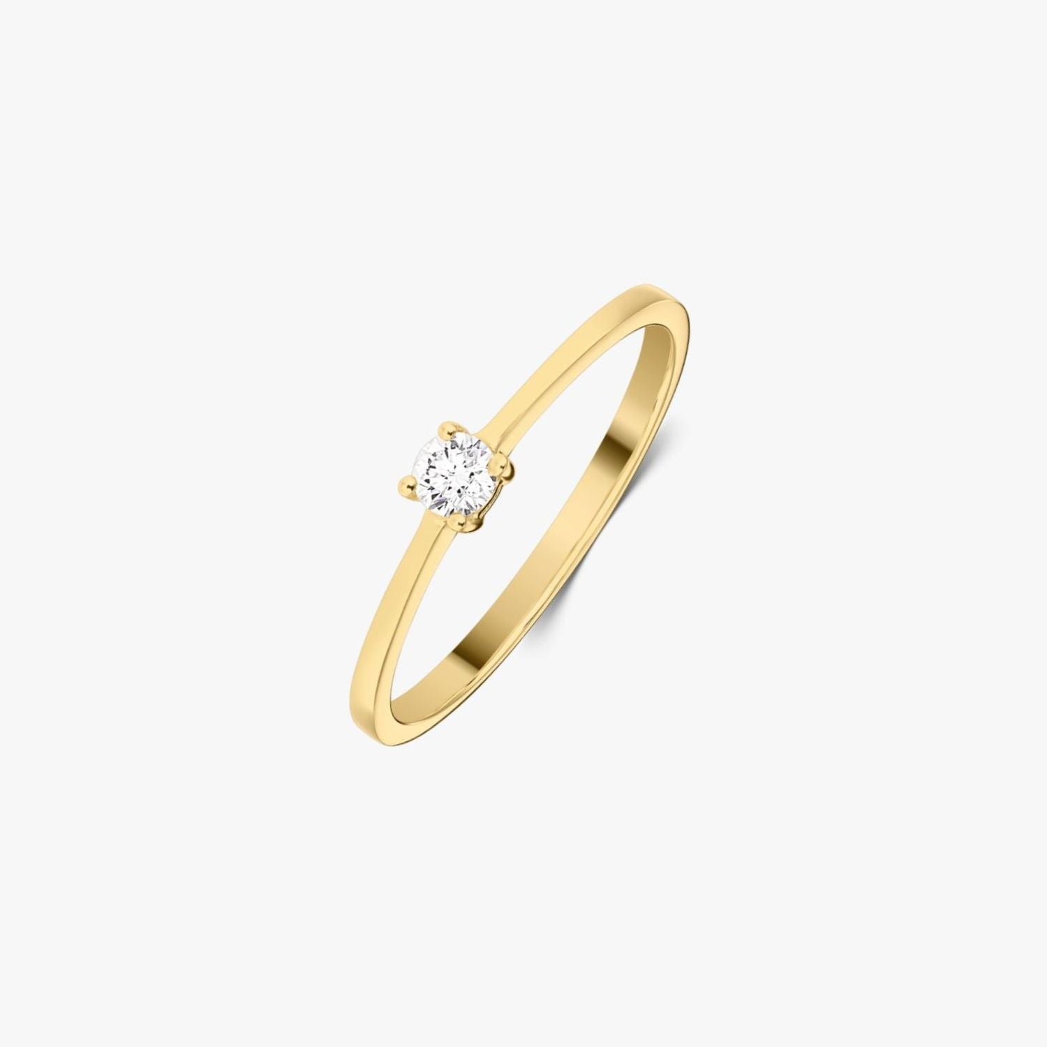 Bague en or intemporelle - Diamant 0,1 CT - Indira