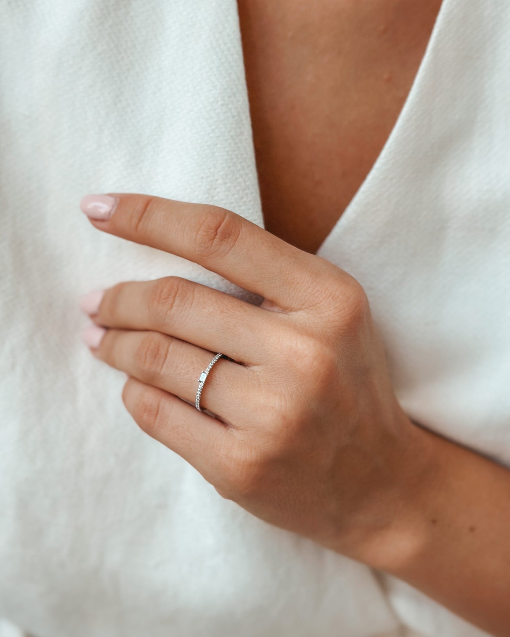 Bague en or blanc Celeste – Diamants - Indira