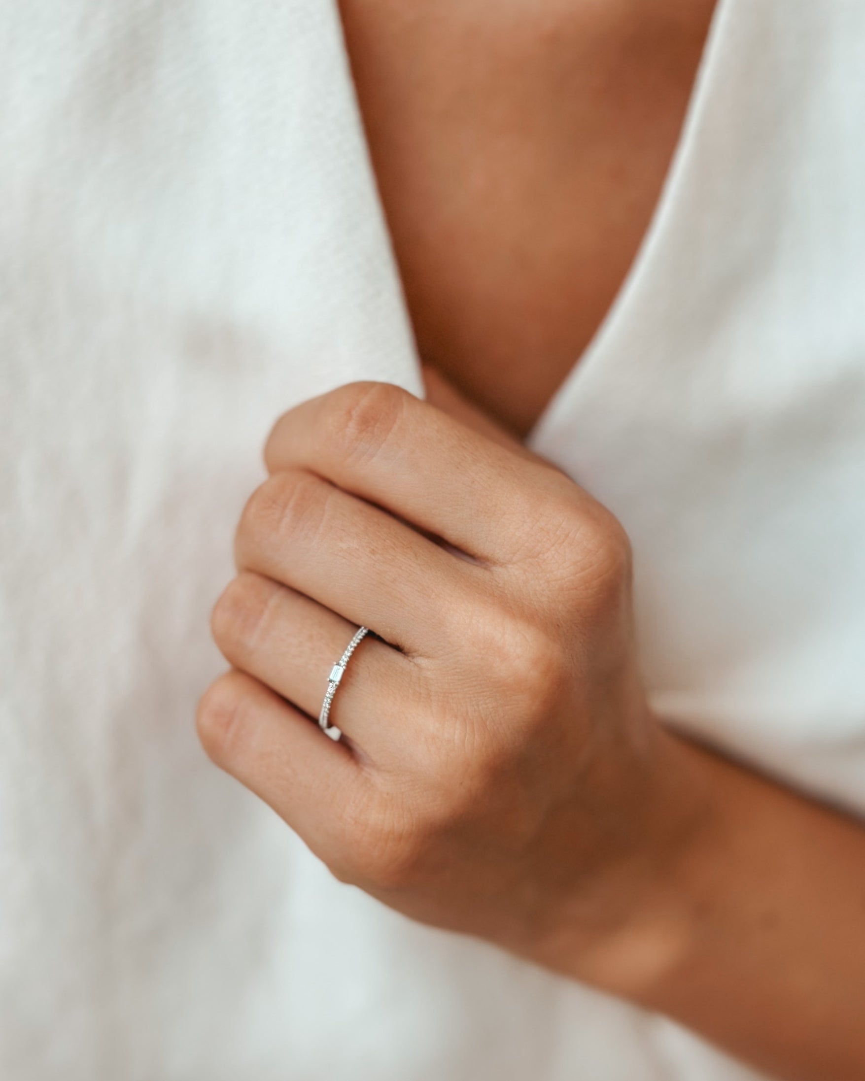 Bague en or blanc Celeste – Diamants - Indira