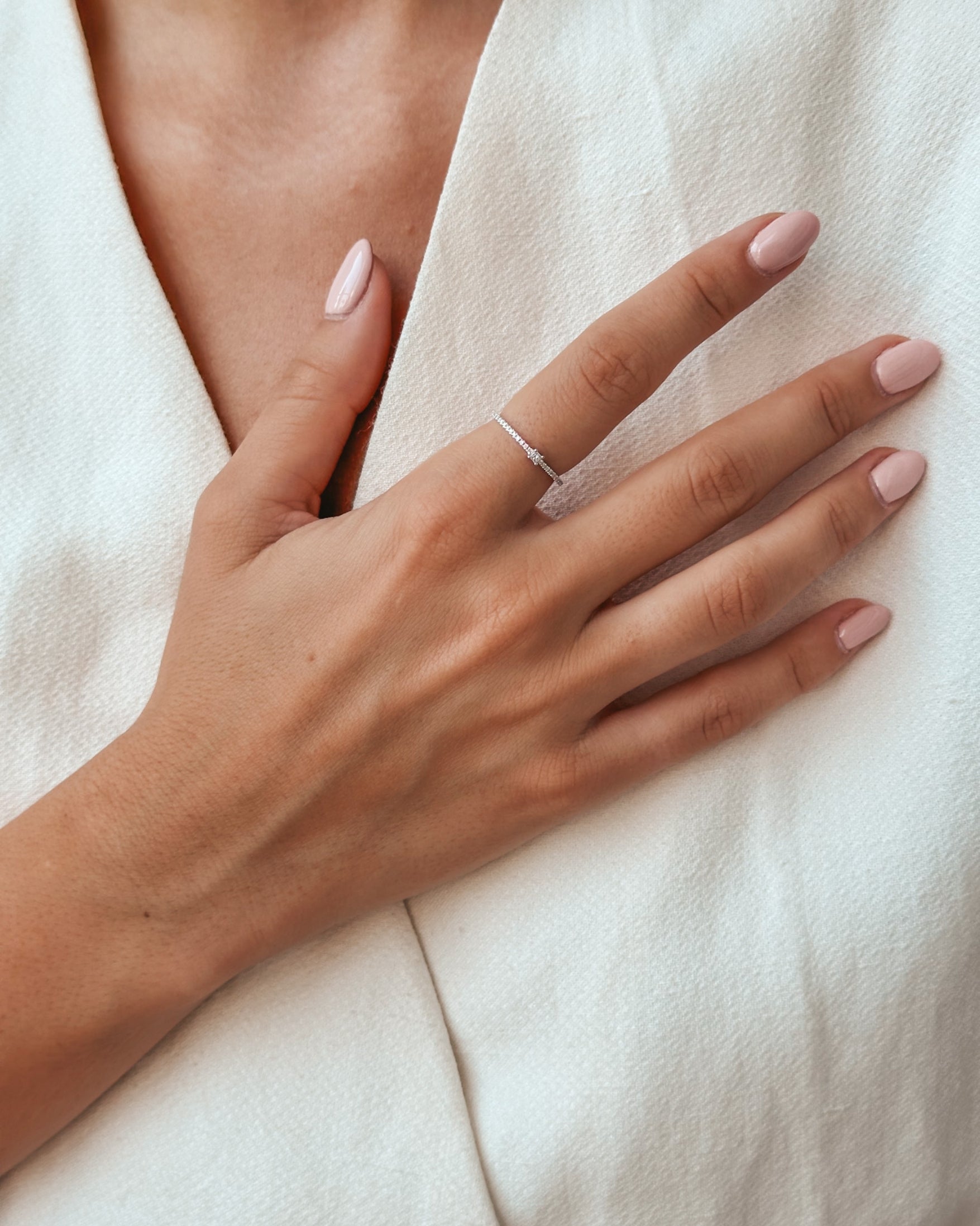 Inel din aur alb Luma – Diamante - Indira