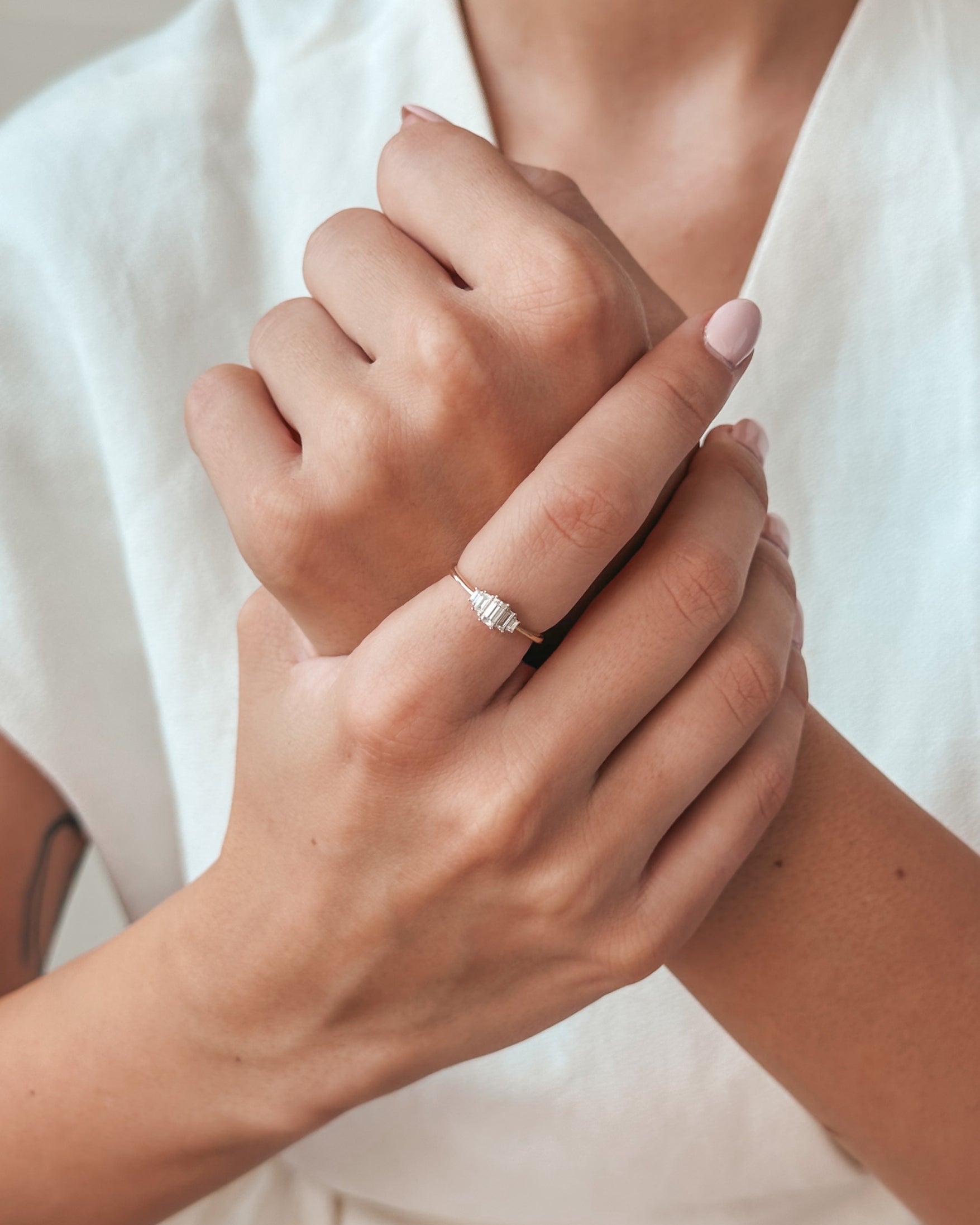 Inel din aur galben Mira – Diamante - Indira