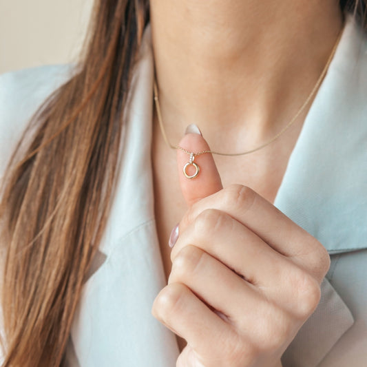 Pendentif Cercle Éternel en Or