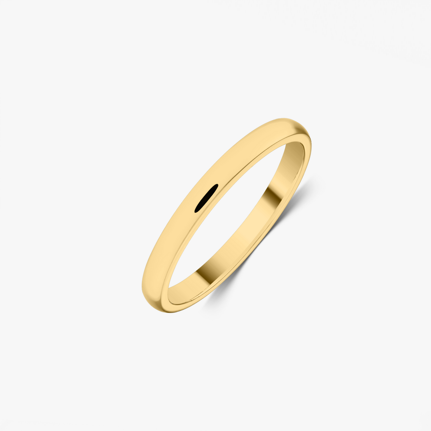 Alliance de Mariage Fine et Arrondie en Or