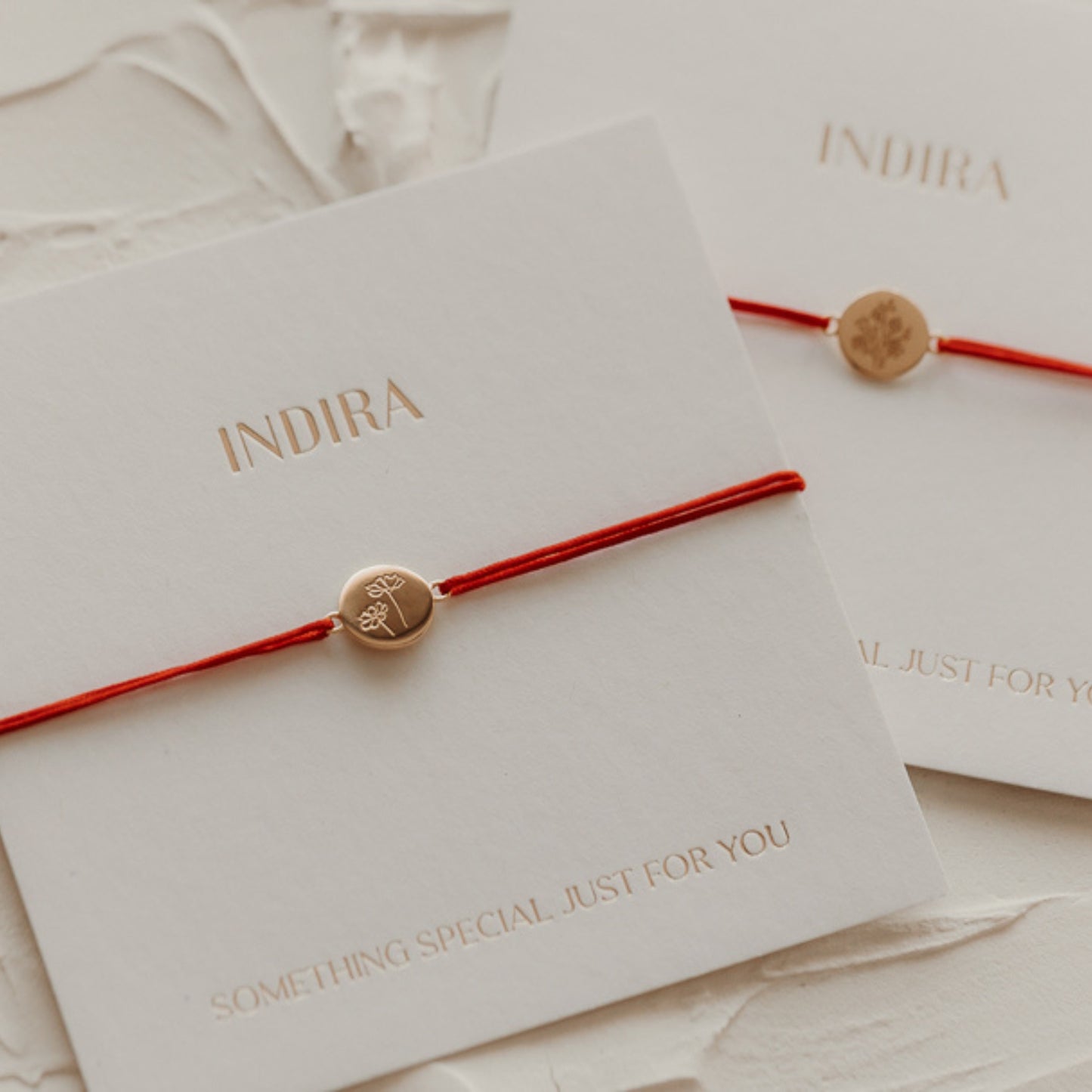 Bracelet Cordon Argent Fleur de Naissance - Rose de Juin
